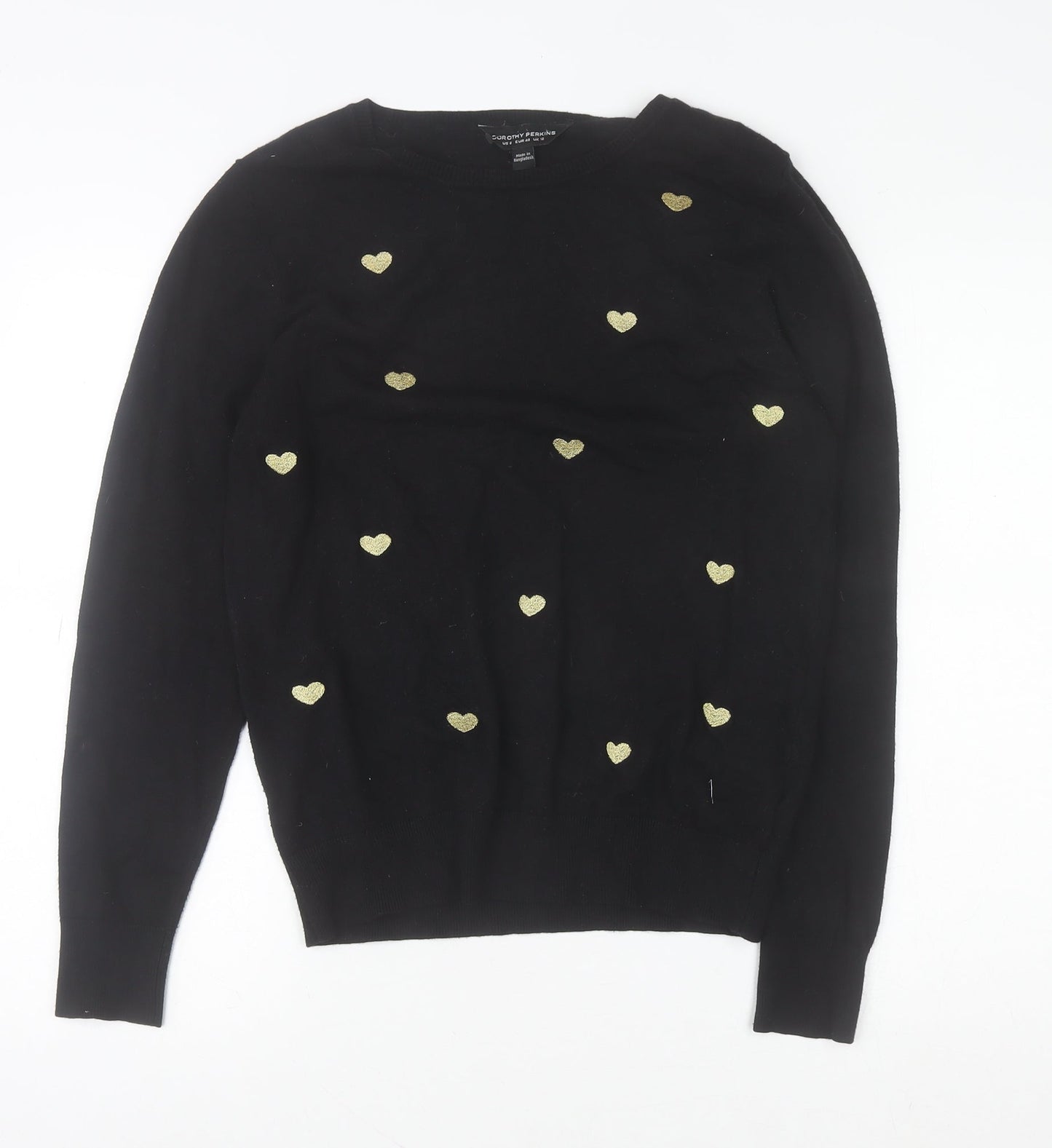 Womens UK Size 12 Dorothy Perkins Black Pullover Jumper