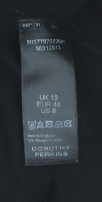 Womens UK Size 12 Dorothy Perkins Black Pullover Jumper