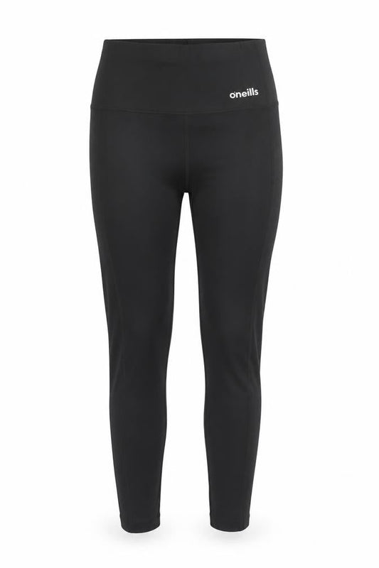Front view of O'Neill women’s black, size UK 12, leggings slim fit activewear trousers