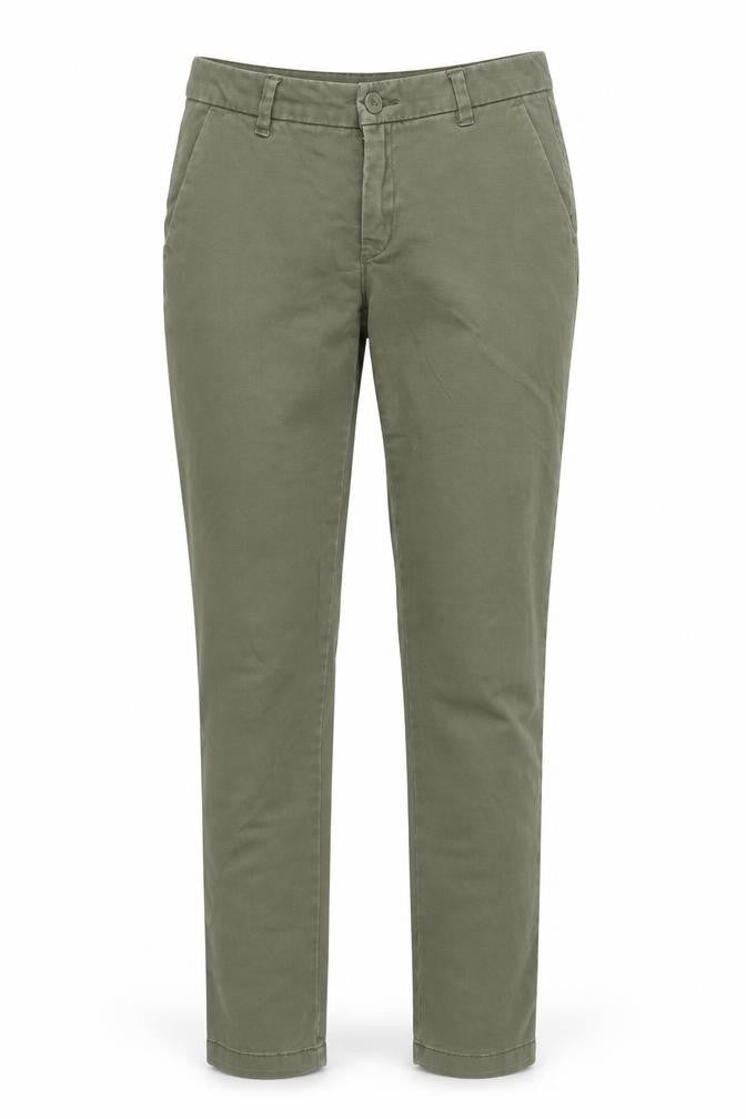 Womens UK Size 10 United Colors of Benetton Regular Fit Chino Green Trousers