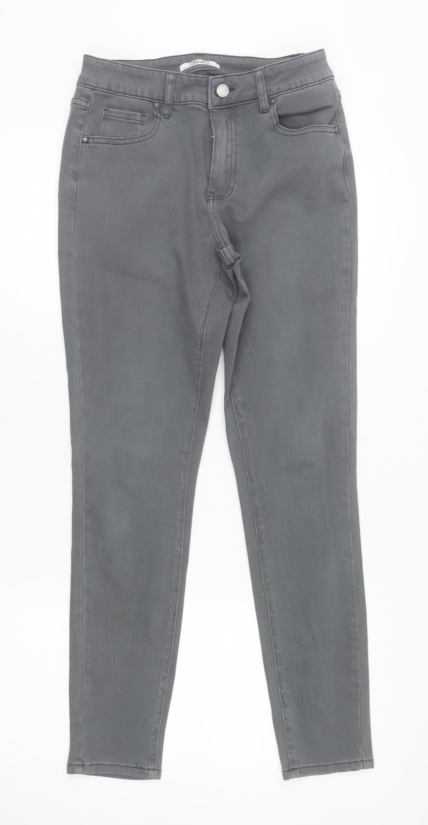 Womens UK Size 10 Toxik3 Slim Fit Skinny Grey Jeans
