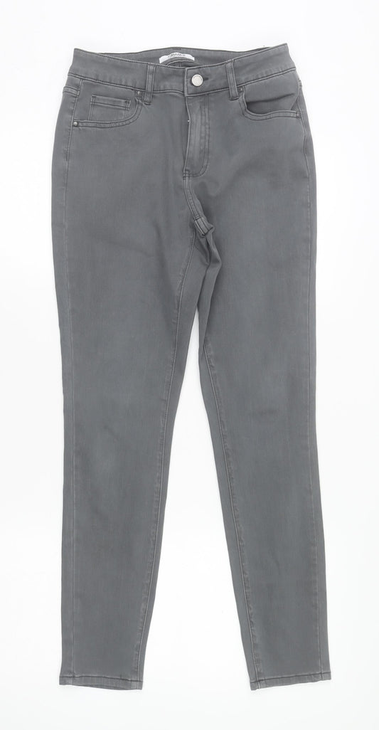 Womens UK Size 10 Toxik3 Slim Fit Skinny Grey Jeans