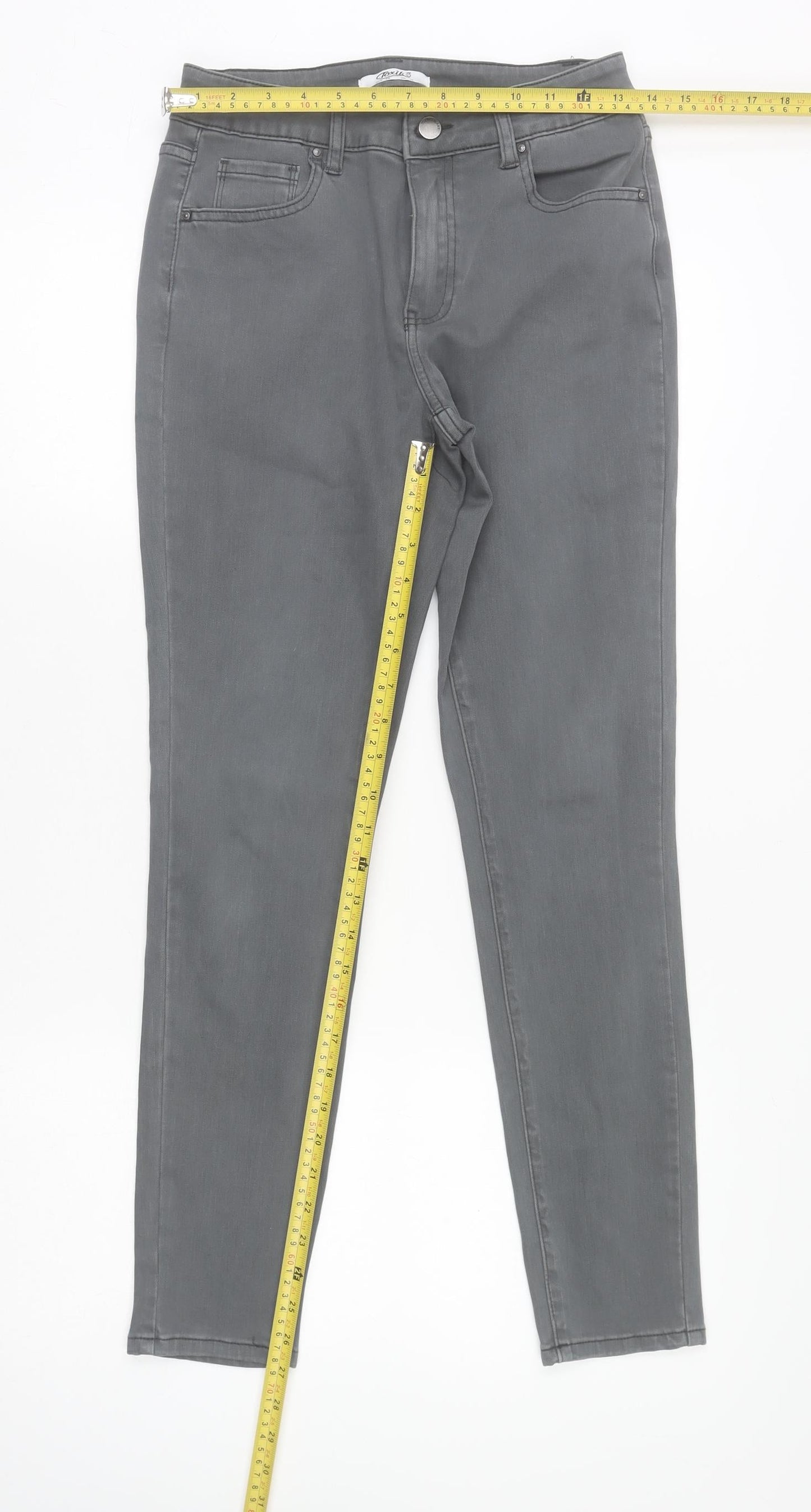 Womens UK Size 10 Toxik3 Slim Fit Skinny Grey Jeans