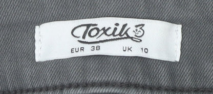 Womens UK Size 10 Toxik3 Slim Fit Skinny Grey Jeans