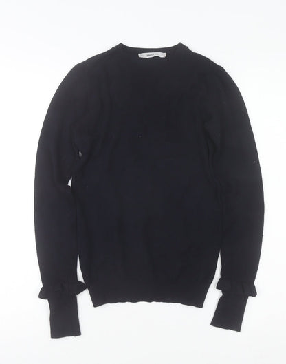 Womens UK Size 8 Zara Black Pullover Jumper