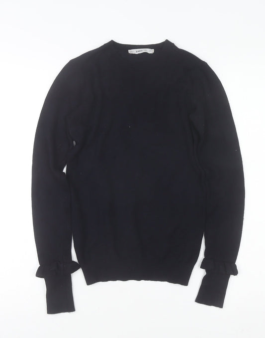 Womens UK Size 8 Zara Black Pullover Jumper
