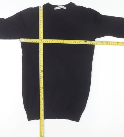 Womens UK Size 8 Zara Black Pullover Jumper