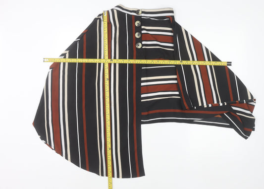 Womens UK Size 8 Influence Multicoloured Wrap Blouse