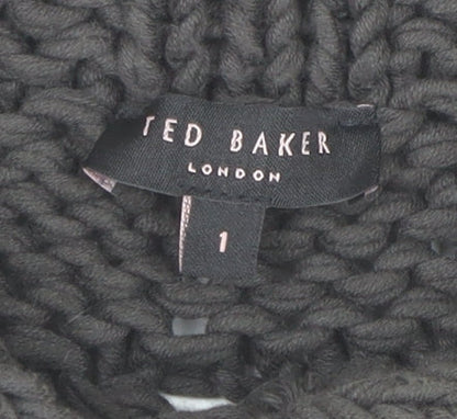 Womens UK Size S Ted Baker Brown Cardigan Jumper