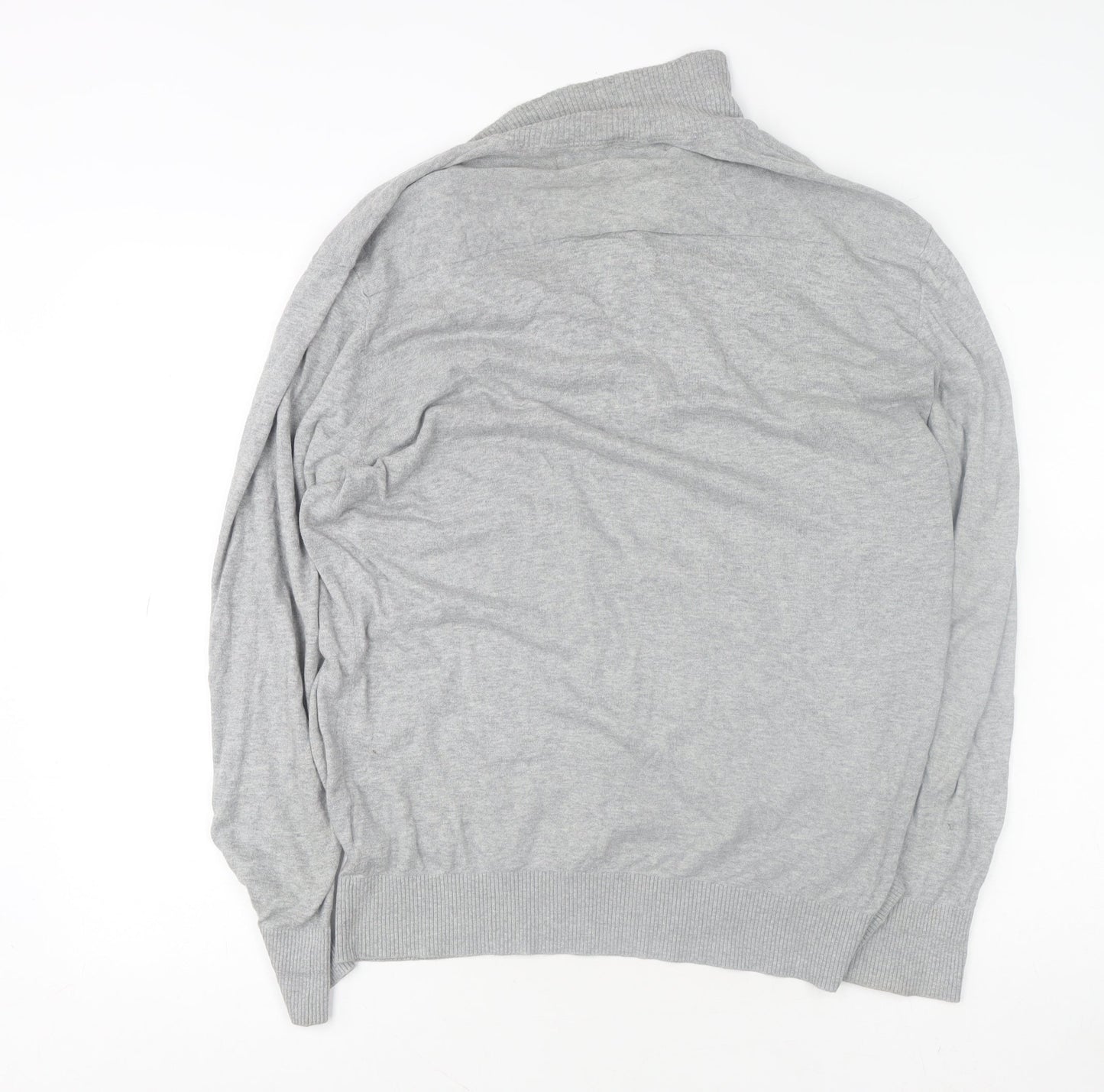 Mens UK Size M Crew Clothing Co. Grey 1/2 Zip Sweatshirt