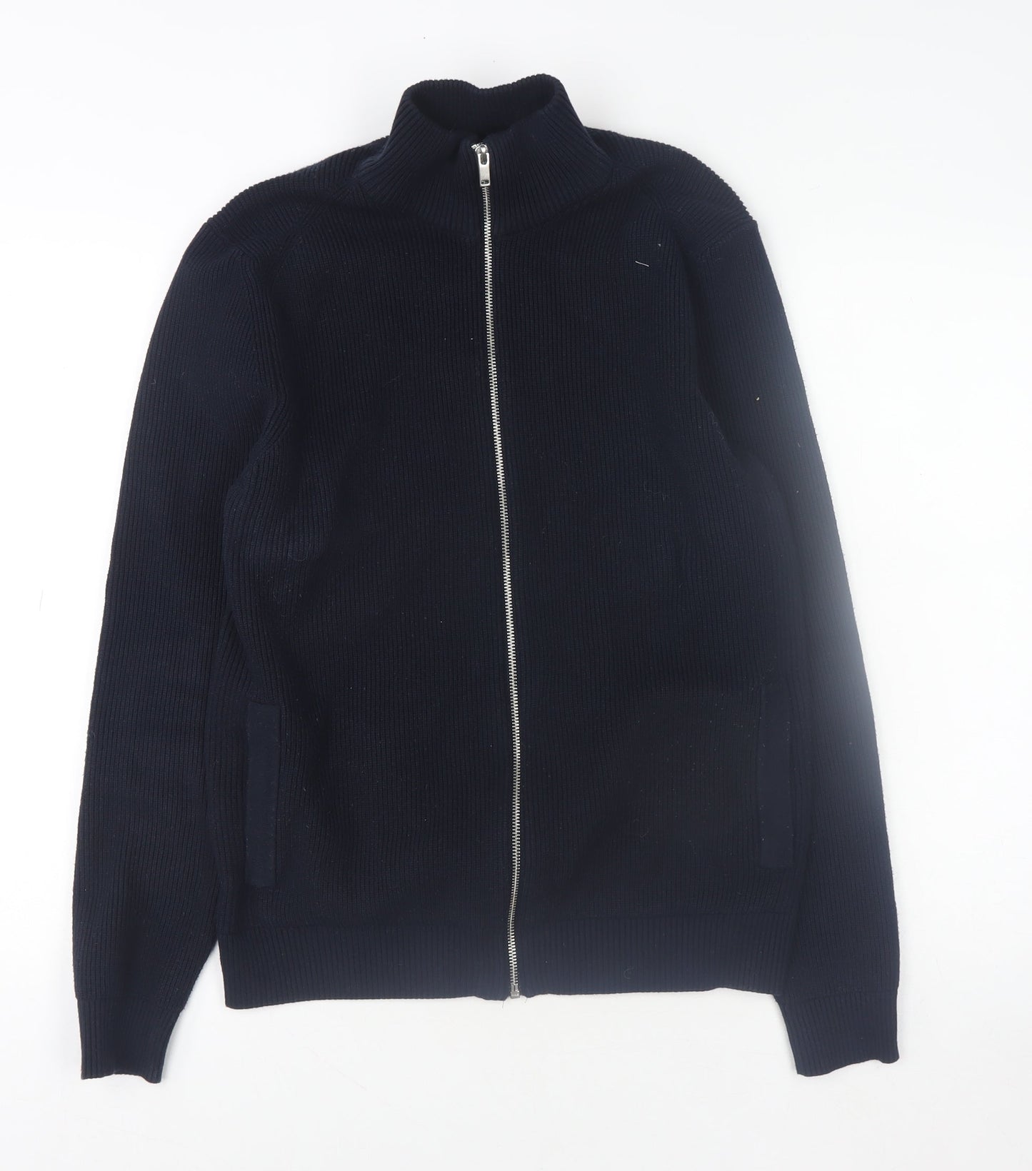 Mens UK Size L Marks and Spencer Blue Full Zip Sweatshirt