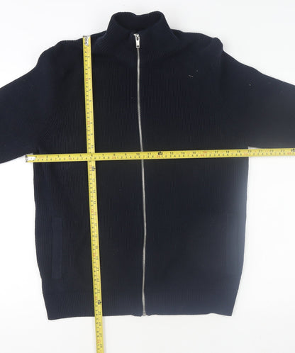 Mens UK Size L Marks and Spencer Blue Full Zip Sweatshirt