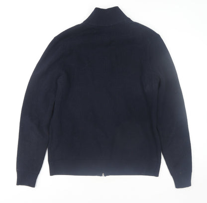 Mens UK Size L Marks and Spencer Blue Full Zip Sweatshirt