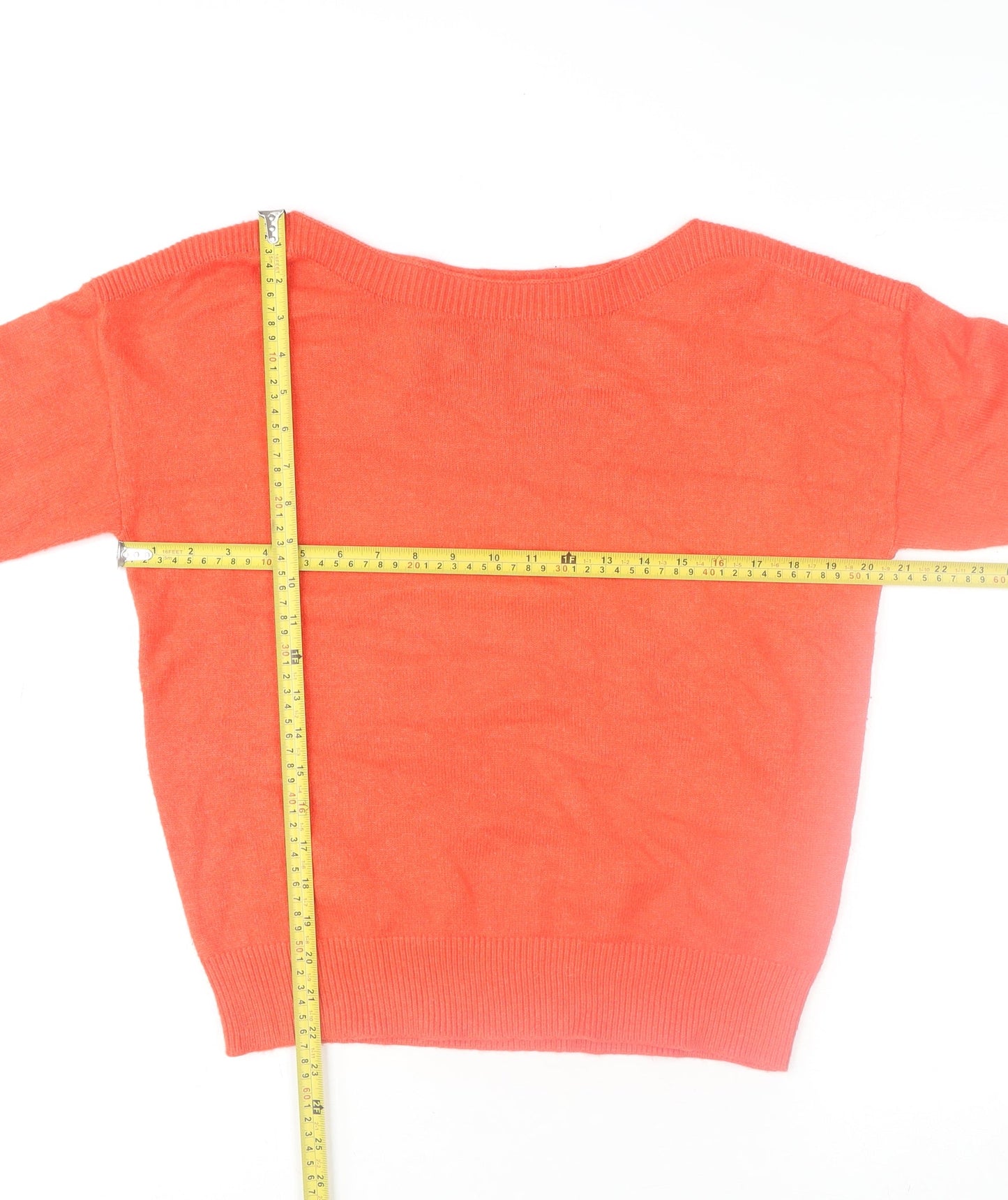 Womens UK Size S ICHI Orange Pullover Jumper