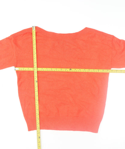 Womens UK Size S ICHI Orange Pullover Jumper