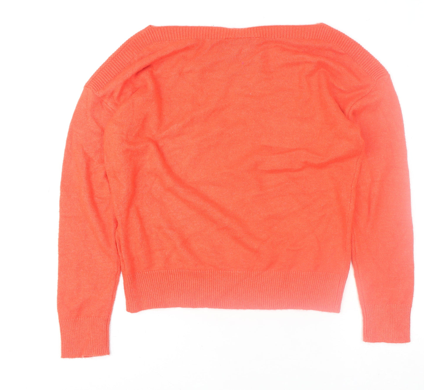 Womens UK Size S ICHI Orange Pullover Jumper