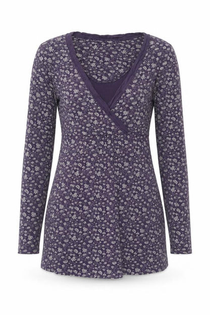 Womens UK Size 8 Fat Face Purple Wrap Blouse