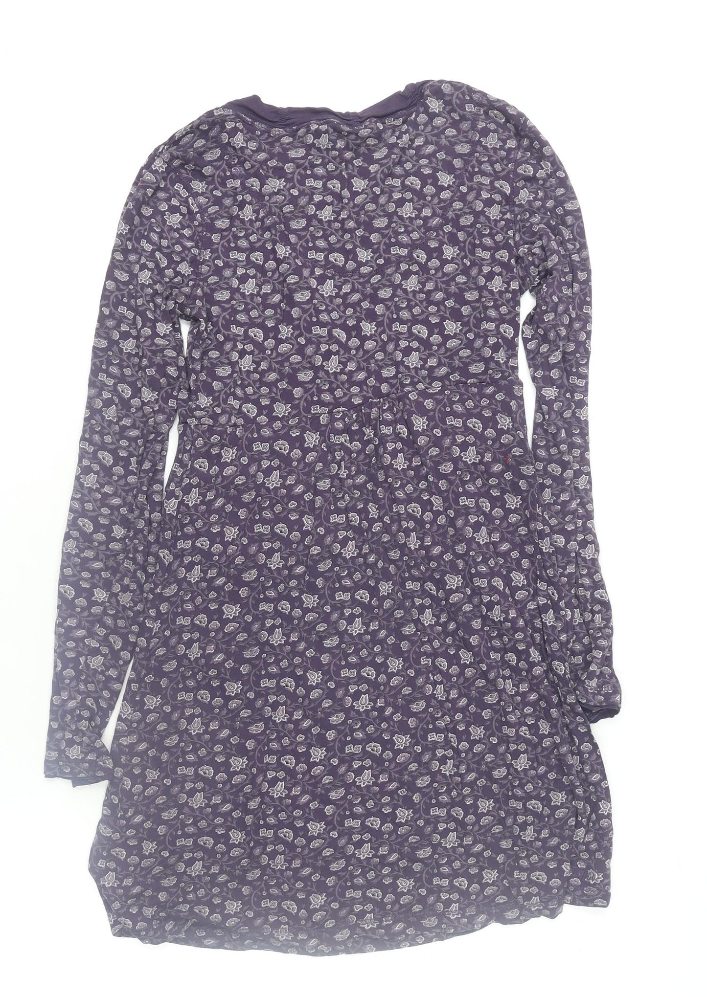 Womens UK Size 8 Fat Face Purple Wrap Blouse
