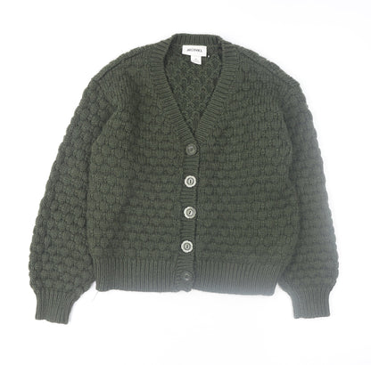 Womens UK Size XS Monki Green Cardigan Jumper