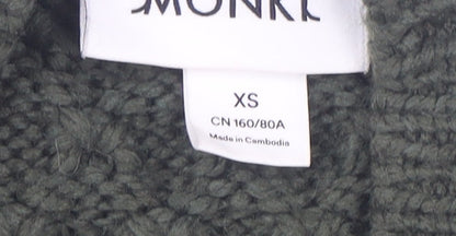 Womens UK Size XS Monki Green Cardigan Jumper