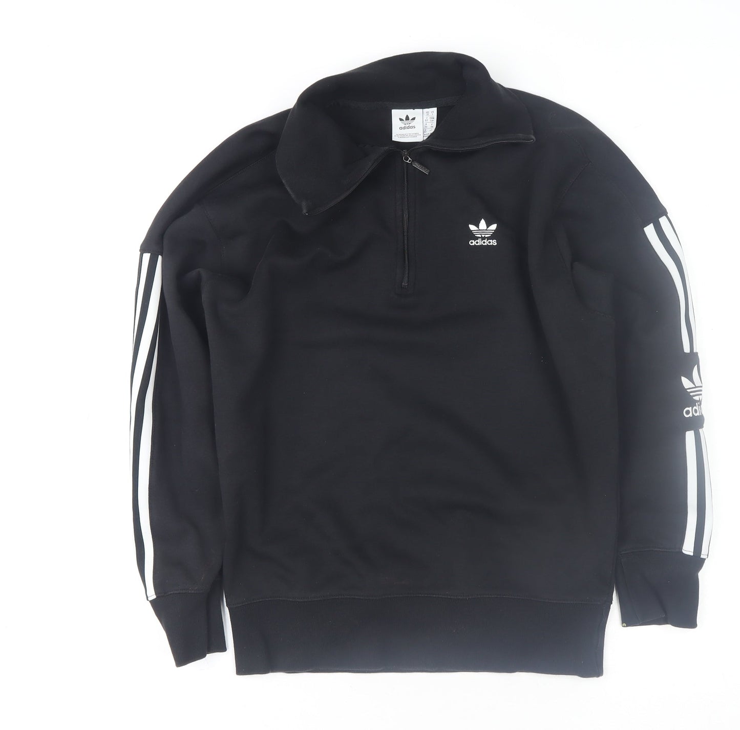 Mens UK Size S adidas Black 1/2 Zip Sweatshirt