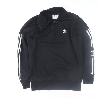 Mens UK Size S adidas Black 1/2 Zip Sweatshirt