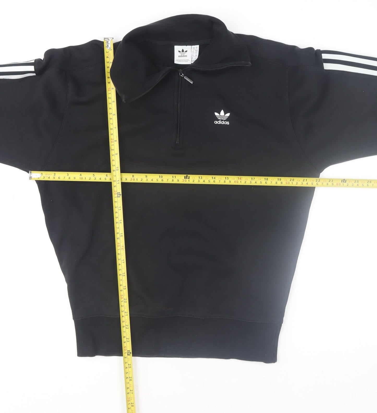 Mens UK Size S adidas Black 1/2 Zip Sweatshirt