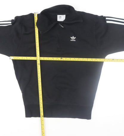 Mens UK Size S adidas Black 1/2 Zip Sweatshirt