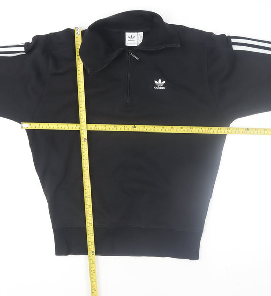 Mens UK Size S adidas Black 1/2 Zip Sweatshirt