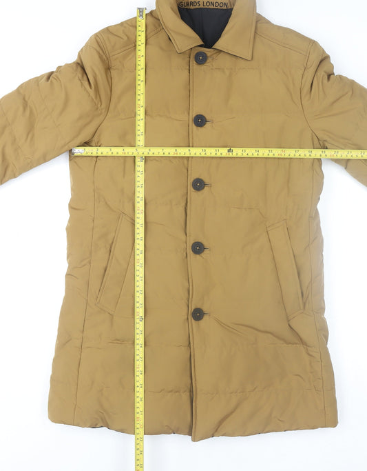 Mens UK Size 36 Guards London Brown Overcoat