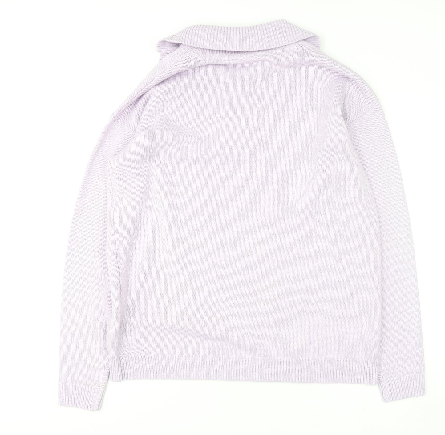 Womens UK Size 8-10 Long Tall Sally Purple Henley Jumper