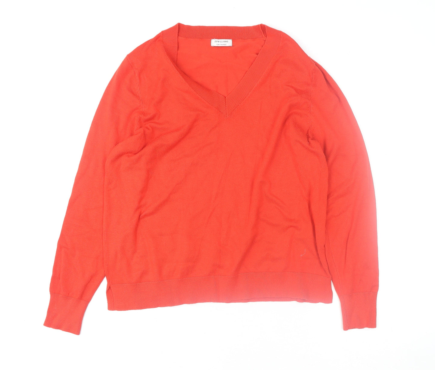 Womens UK Size 16 JD Williams Red Pullover Jumper