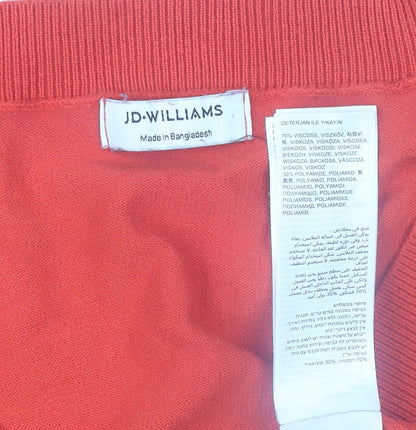 Womens UK Size 16 JD Williams Red Pullover Jumper