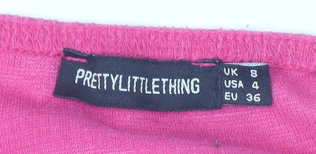 Womens UK Size 8 PRETTYLITTLETHING Outfit/Set Pink Skirt/ Skort Set
