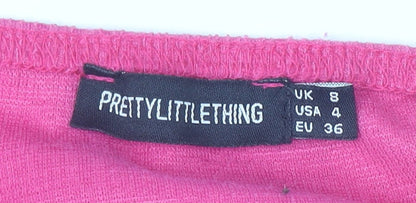 Womens UK Size 8 PRETTYLITTLETHING Outfit/Set Pink Skirt/ Skort Set