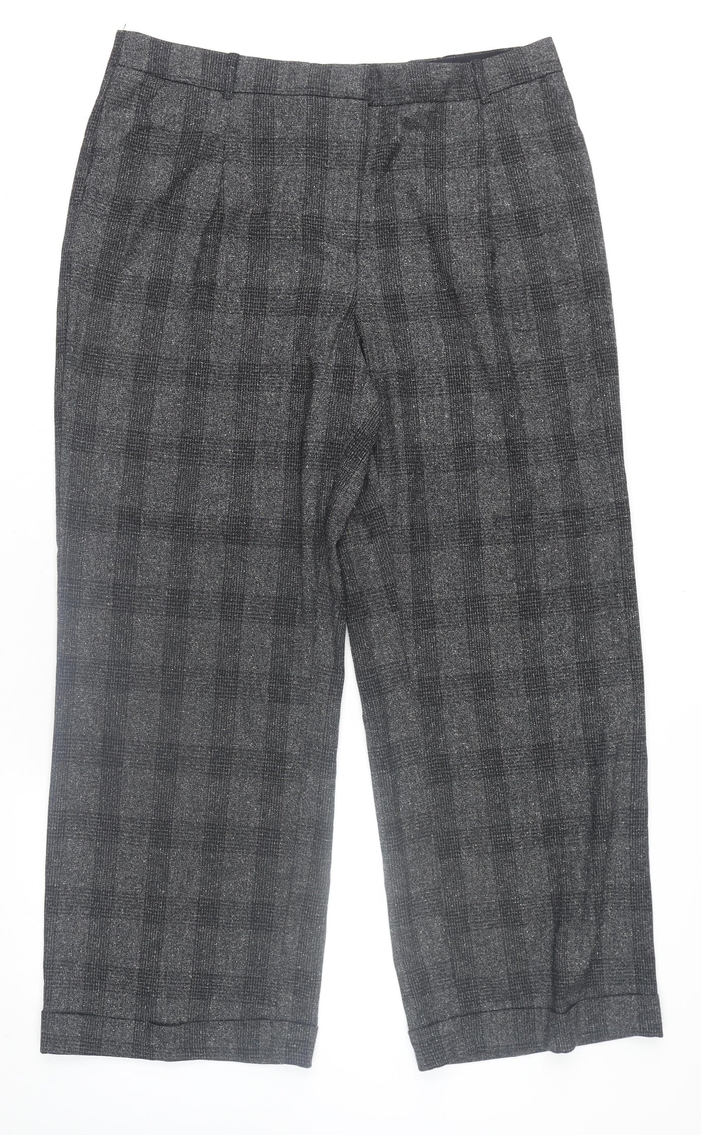 Womens UK Size 18 NEXT Regular Fit Dress Pants Grey Trousers