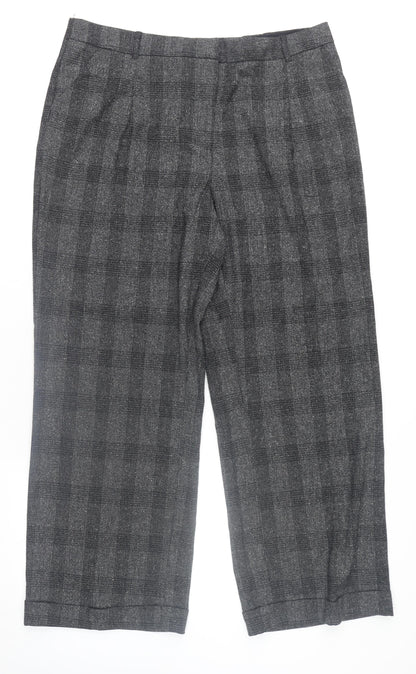 Womens UK Size 18 NEXT Regular Fit Dress Pants Grey Trousers