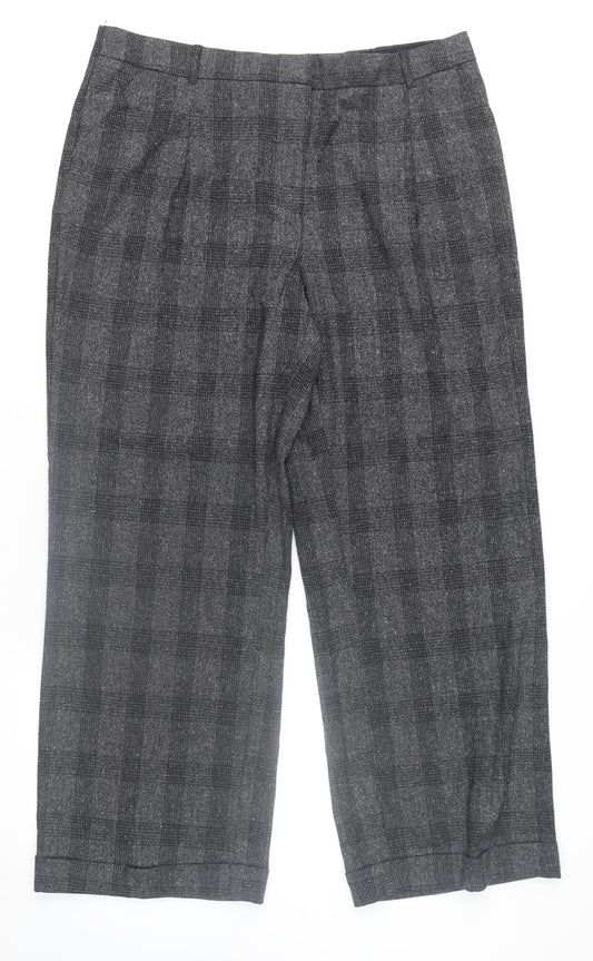 Womens UK Size 18 NEXT Regular Fit Dress Pants Grey Trousers