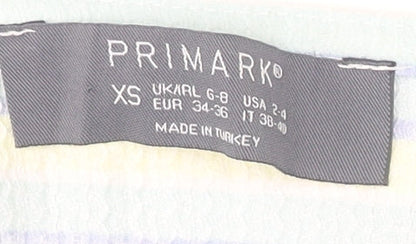 Womens UK Size XS Primark Multicoloured Cropped Tank