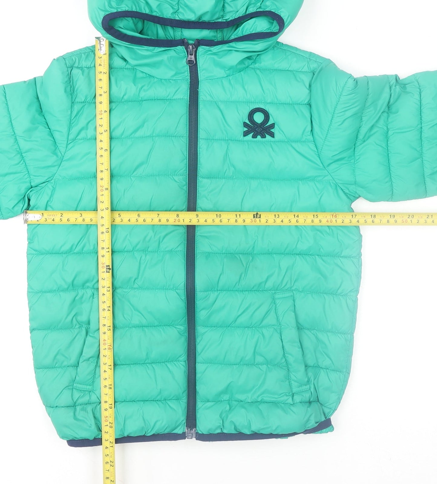 Boys UK Size 8-9 Years United Colors of Benetton Green Puffer Jacket
