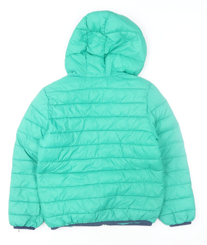 Boys UK Size 8-9 Years United Colors of Benetton Green Puffer Jacket