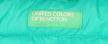 Boys UK Size 8-9 Years United Colors of Benetton Green Puffer Jacket