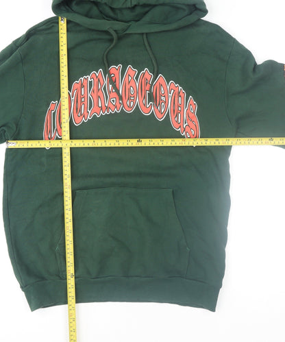 Mens UK Size M H&M Green Pullover Hoodie