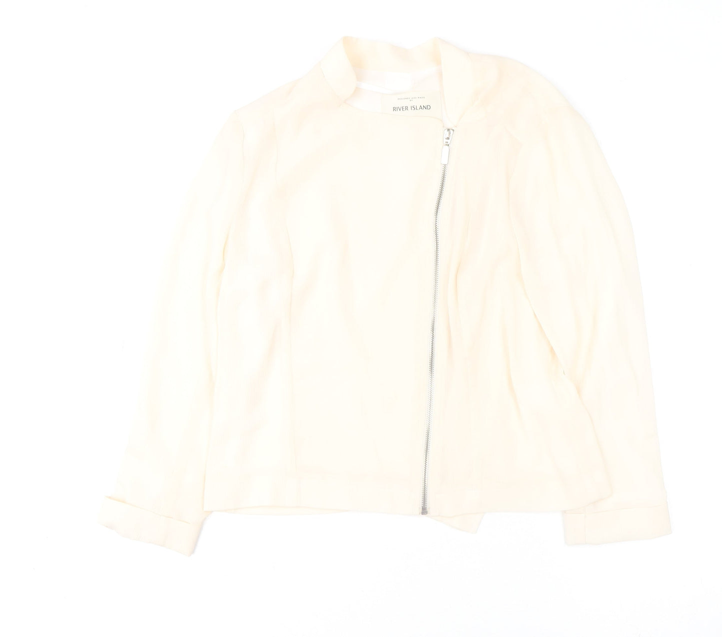 Womens UK Size 12 River Island Ivory Classic Blouse
