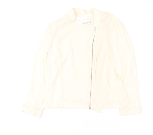 Womens UK Size 12 River Island Ivory Classic Blouse