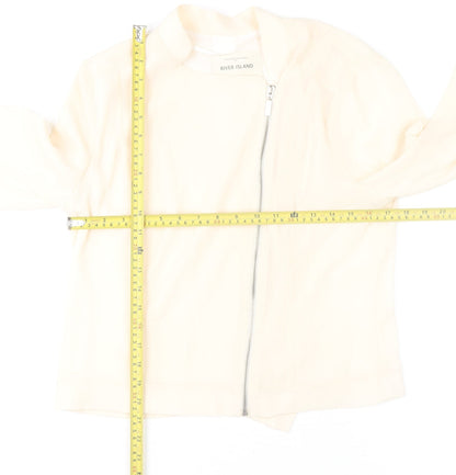 Womens UK Size 12 River Island Ivory Classic Blouse