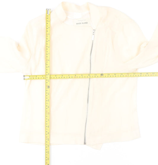 Womens UK Size 12 River Island Ivory Classic Blouse