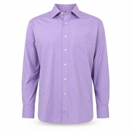 Cezan La Collezione Men's Purple 16/41 Cotton Long Sleeve Shirt