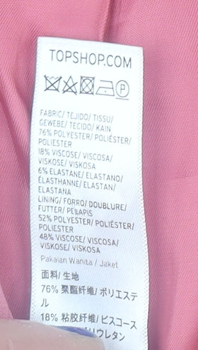 Womens UK Size 12 Topshop Regular Pink Blazer