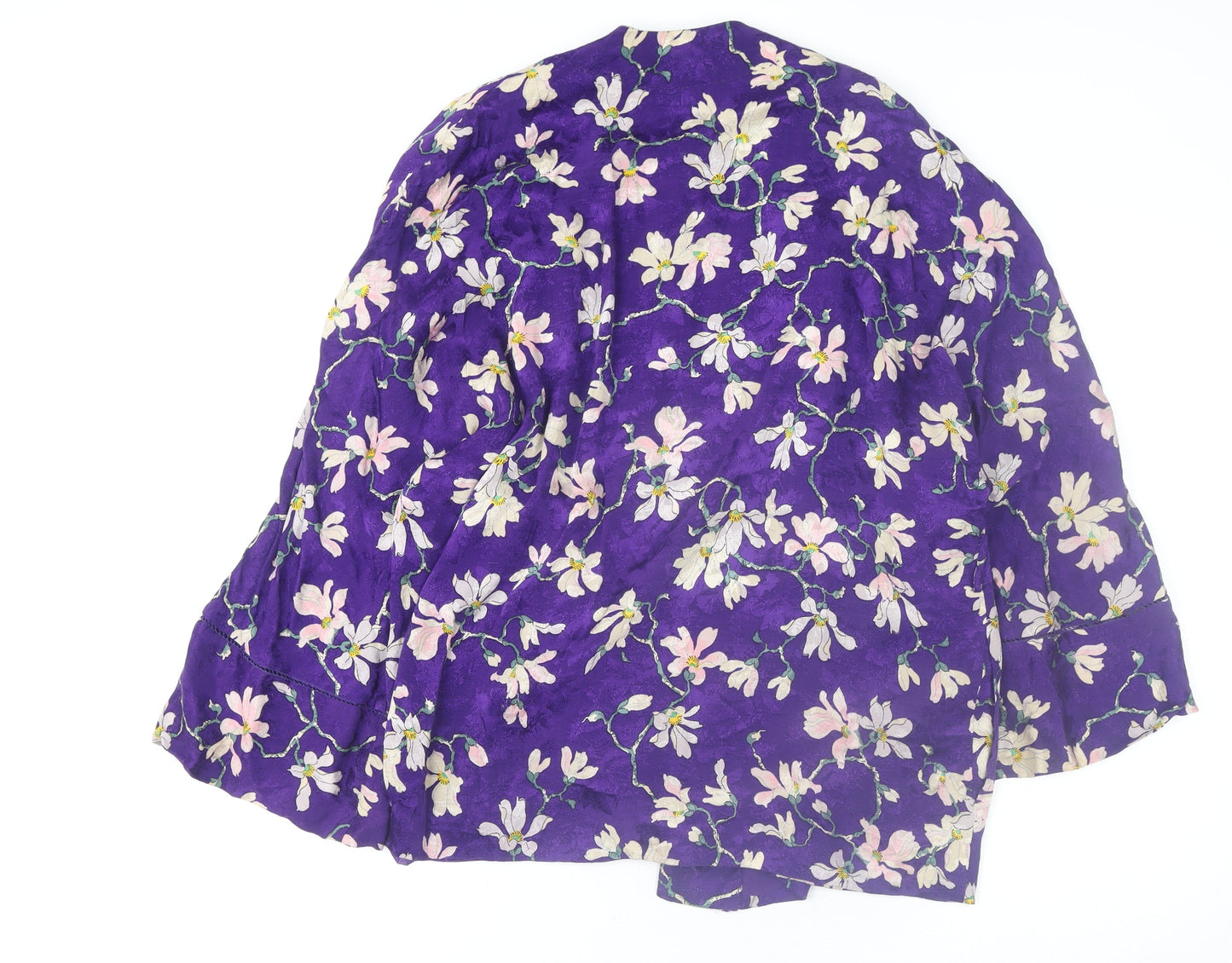 Womens UK Size 14 Mango Purple Kimono Blouse
